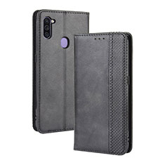 Coque Portefeuille Livre Cuir Etui Clapet BY4 pour Samsung Galaxy M11 Noir