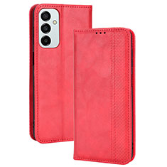 Coque Portefeuille Livre Cuir Etui Clapet BY4 pour Samsung Galaxy M23 5G Rouge