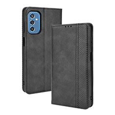 Coque Portefeuille Livre Cuir Etui Clapet BY4 pour Samsung Galaxy M52 5G Noir