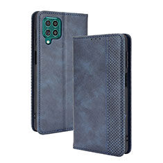 Coque Portefeuille Livre Cuir Etui Clapet BY4 pour Samsung Galaxy M62 4G Bleu