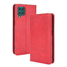 Coque Portefeuille Livre Cuir Etui Clapet BY4 pour Samsung Galaxy M62 4G Rouge