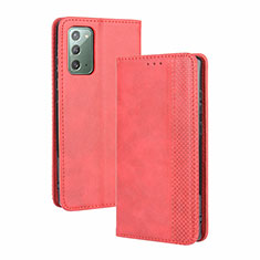 Coque Portefeuille Livre Cuir Etui Clapet BY4 pour Samsung Galaxy S20 FE 4G Rouge