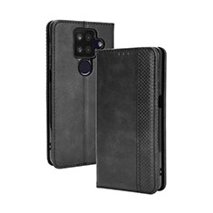 Coque Portefeuille Livre Cuir Etui Clapet BY4 pour Sharp Aquos Sense4 Plus Noir