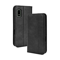 Coque Portefeuille Livre Cuir Etui Clapet BY4 pour Sharp Aquos wish Noir