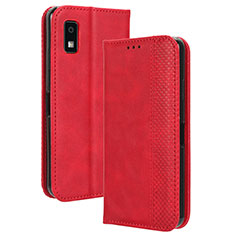 Coque Portefeuille Livre Cuir Etui Clapet BY4 pour Sharp Aquos wish3 Rouge