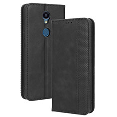 Coque Portefeuille Livre Cuir Etui Clapet BY4 pour Sharp Rouvo V Noir