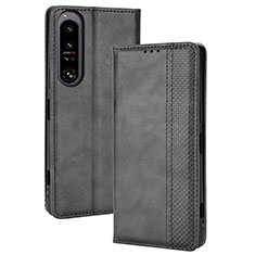 Coque Portefeuille Livre Cuir Etui Clapet BY4 pour Sony Xperia 1 IV SO-51C Noir