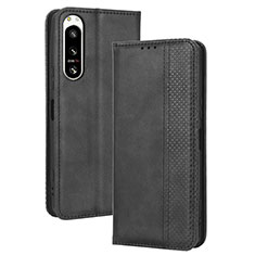 Coque Portefeuille Livre Cuir Etui Clapet BY4 pour Sony Xperia 5 IV Noir