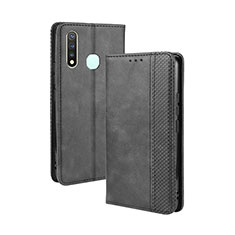 Coque Portefeuille Livre Cuir Etui Clapet BY4 pour Vivo iQOO U3 4G Noir