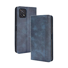 Coque Portefeuille Livre Cuir Etui Clapet BY4 pour Vivo iQOO U3 5G Bleu