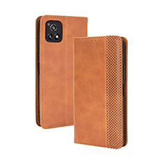 Coque Portefeuille Livre Cuir Etui Clapet BY4 pour Vivo iQOO U3 5G Marron