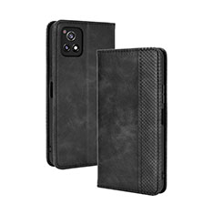 Coque Portefeuille Livre Cuir Etui Clapet BY4 pour Vivo iQOO U3 5G Noir