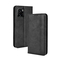 Coque Portefeuille Livre Cuir Etui Clapet BY4 pour Vivo iQOO U5x Noir