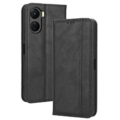 Coque Portefeuille Livre Cuir Etui Clapet BY4 pour Vivo Y16 Noir