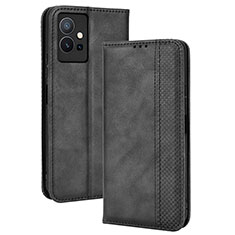 Coque Portefeuille Livre Cuir Etui Clapet BY4 pour Vivo Y52t 5G Noir