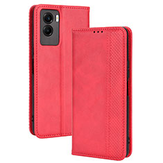 Coque Portefeuille Livre Cuir Etui Clapet BY4 pour Vivo Y55s (2021) Rouge