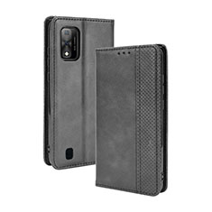 Coque Portefeuille Livre Cuir Etui Clapet BY4 pour Wiko Ride 3 Noir