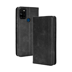 Coque Portefeuille Livre Cuir Etui Clapet BY4 pour Wiko View5 Noir