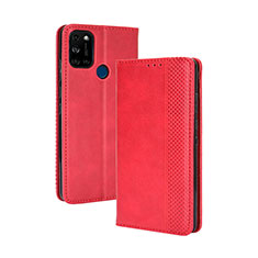 Coque Portefeuille Livre Cuir Etui Clapet BY4 pour Wiko View5 Rouge