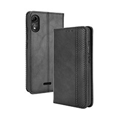 Coque Portefeuille Livre Cuir Etui Clapet BY4 pour Wiko Y51 Noir