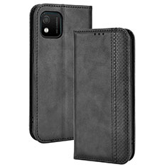 Coque Portefeuille Livre Cuir Etui Clapet BY4 pour Wiko Y52 Noir