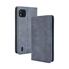 Coque Portefeuille Livre Cuir Etui Clapet BY4 pour Wiko Y62 Bleu