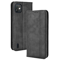 Coque Portefeuille Livre Cuir Etui Clapet BY4 pour Wiko Y82 Noir