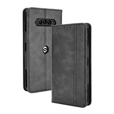 Coque Portefeuille Livre Cuir Etui Clapet BY4 pour Xiaomi Black Shark 4 5G Noir