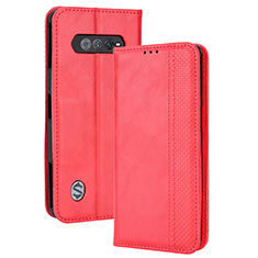 Coque Portefeuille Livre Cuir Etui Clapet BY4 pour Xiaomi Black Shark 4S 5G Rouge