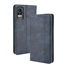 Coque Portefeuille Livre Cuir Etui Clapet BY4 pour Xiaomi Civi 1S 5G Bleu