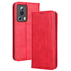 Coque Portefeuille Livre Cuir Etui Clapet BY4 pour Xiaomi Civi 2 5G Rouge