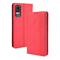 Coque Portefeuille Livre Cuir Etui Clapet BY4 pour Xiaomi Civi 5G Rouge