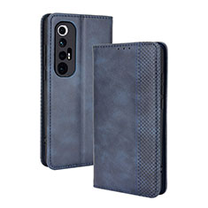 Coque Portefeuille Livre Cuir Etui Clapet BY4 pour Xiaomi Mi 10S 5G Bleu