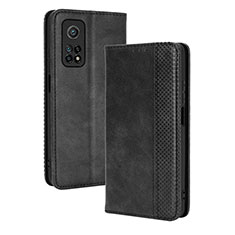 Coque Portefeuille Livre Cuir Etui Clapet BY4 pour Xiaomi Mi 10T 5G Noir