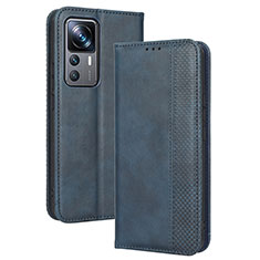 Coque Portefeuille Livre Cuir Etui Clapet BY4 pour Xiaomi Mi 12T Pro 5G Bleu