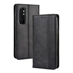 Coque Portefeuille Livre Cuir Etui Clapet BY4 pour Xiaomi Mi Note 10 Lite Noir