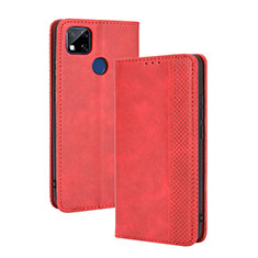 Coque Portefeuille Livre Cuir Etui Clapet BY4 pour Xiaomi POCO C31 Rouge