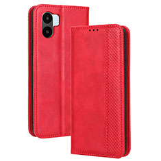 Coque Portefeuille Livre Cuir Etui Clapet BY4 pour Xiaomi Poco C50 Rouge