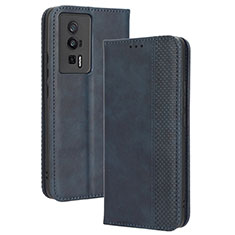 Coque Portefeuille Livre Cuir Etui Clapet BY4 pour Xiaomi Poco F5 Pro 5G Bleu