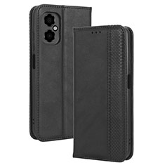 Coque Portefeuille Livre Cuir Etui Clapet BY4 pour Xiaomi Poco M4 5G Noir