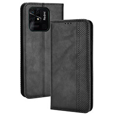 Coque Portefeuille Livre Cuir Etui Clapet BY4 pour Xiaomi Redmi 10C 4G Noir