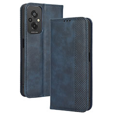 Coque Portefeuille Livre Cuir Etui Clapet BY4 pour Xiaomi Redmi 11 Prime 4G Bleu