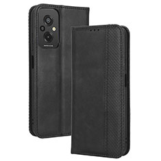 Coque Portefeuille Livre Cuir Etui Clapet BY4 pour Xiaomi Redmi 11 Prime 4G Noir