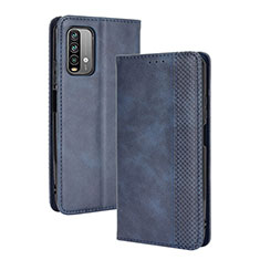 Coque Portefeuille Livre Cuir Etui Clapet BY4 pour Xiaomi Redmi 9 Power Bleu