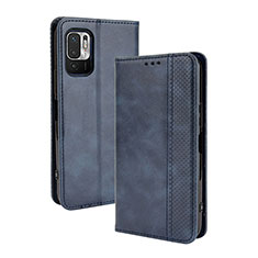 Coque Portefeuille Livre Cuir Etui Clapet BY4 pour Xiaomi Redmi Note 10 JE 5G Bleu