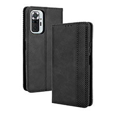 Coque Portefeuille Livre Cuir Etui Clapet BY4 pour Xiaomi Redmi Note 10 Pro Max Noir