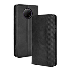 Coque Portefeuille Livre Cuir Etui Clapet BY4 pour Xiaomi Redmi Note 9 5G Noir