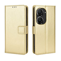 Coque Portefeuille Livre Cuir Etui Clapet BY5 pour Asus ZenFone 10 Or