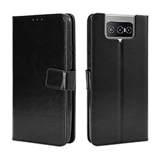 Coque Portefeuille Livre Cuir Etui Clapet BY5 pour Asus Zenfone 7 Pro ZS671KS Noir