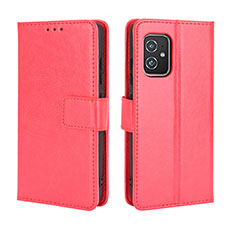 Coque Portefeuille Livre Cuir Etui Clapet BY5 pour Asus ZenFone 8 Mini Rouge